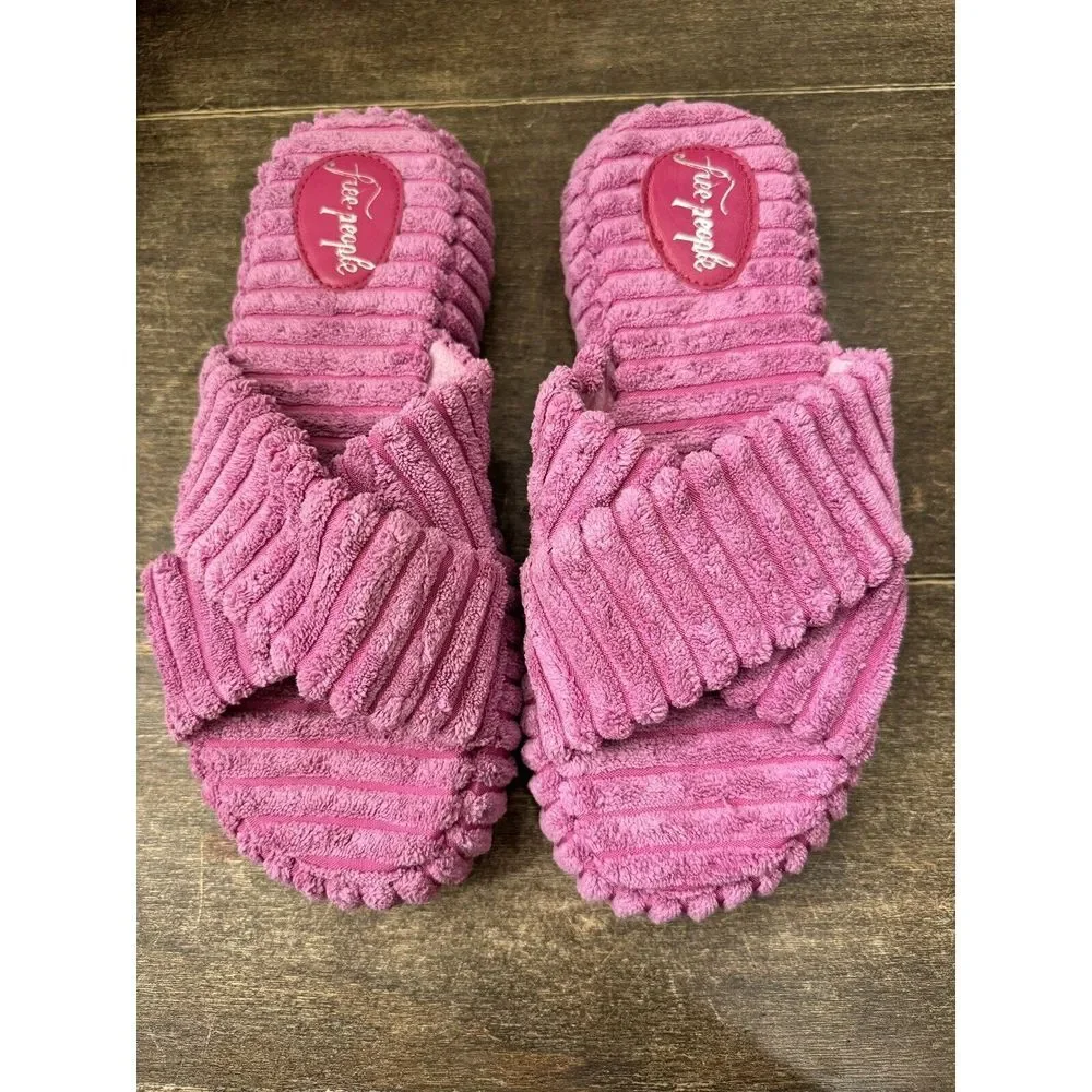 NWOB Free People Two Days in Ibiza Terry Platfrom Slide Sandals‎ Orchid size 9.5